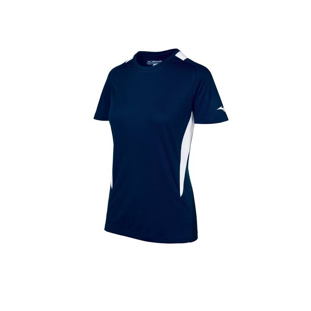 Mizuno Women's Softball Crew Neck Jersey Navy/White (350964-RFU)